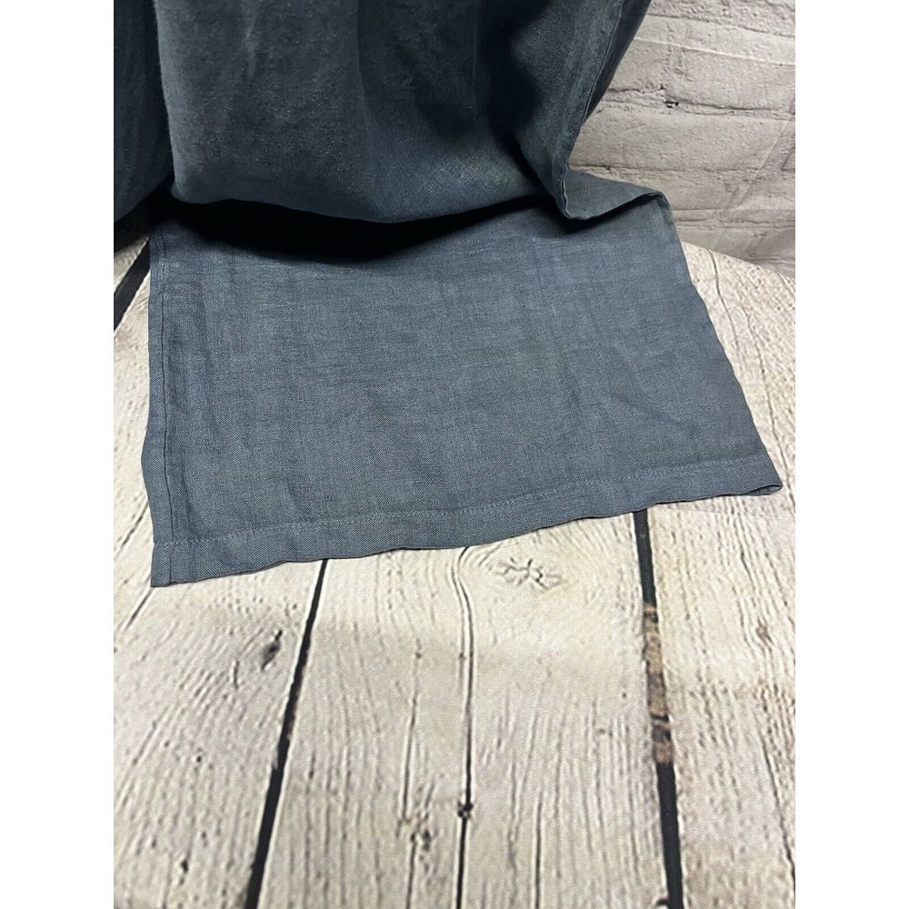 WoolOvers High Waist Pull On Linen Culottes Pants Wide Leg Blue‎ Pockets Size 14 - Picture 6 of 6